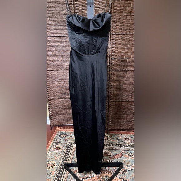 New House of CB Charmaine Corset Dress Black XS - MSRP $285 - Picture 4 of 12